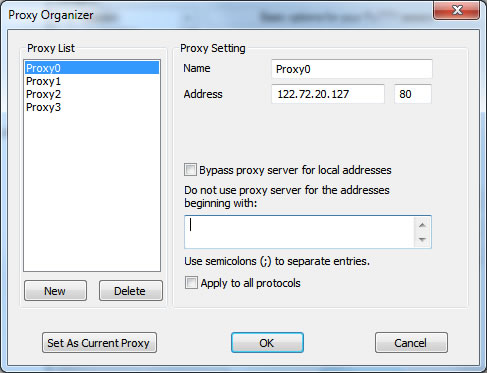 proxy switcher organizer